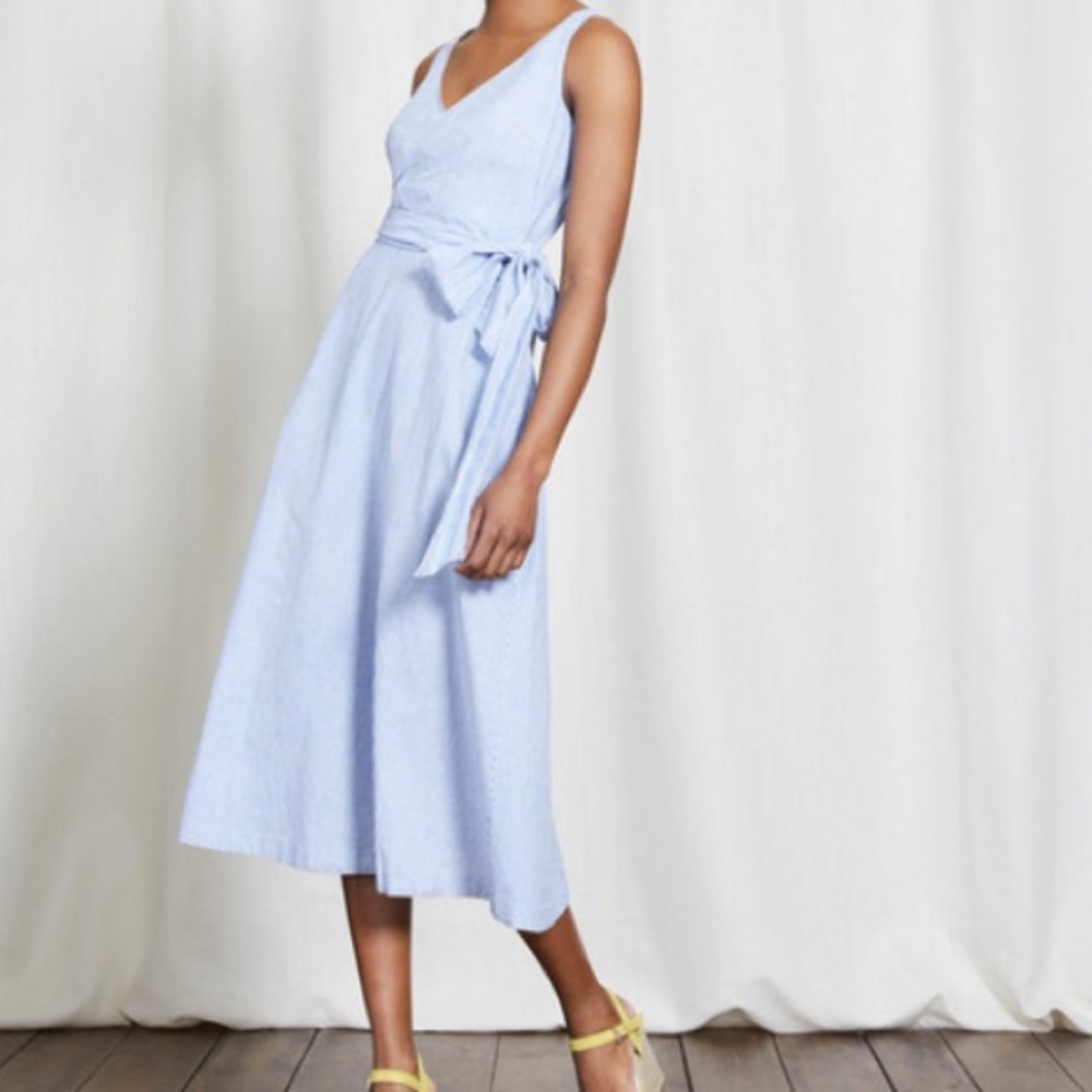 Boden Linen wrap dress
